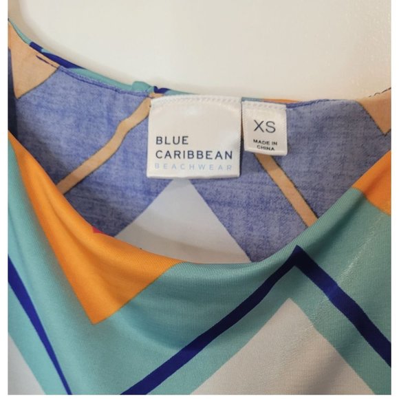 Blue Caribbean Swim Cover Dress - Picture 2 of 5